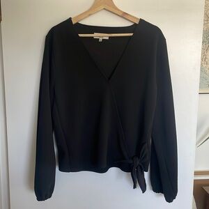 Madewell false wrap top XL black